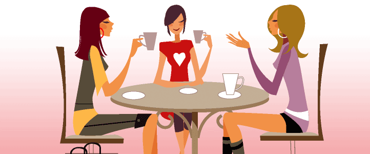 クラウドワークスではクライアントコミュミケーションを大切にという記事のイメージで３人の女性が会話をしている画像。